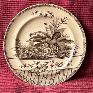 Antique GWTurner & Sons Transferware Plate-Brazil